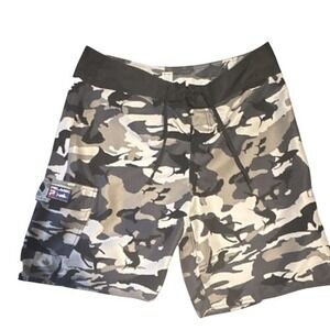 PELAGIC Camouflage Fishing Cargo Shorts Quick Dry Pockets Size 36